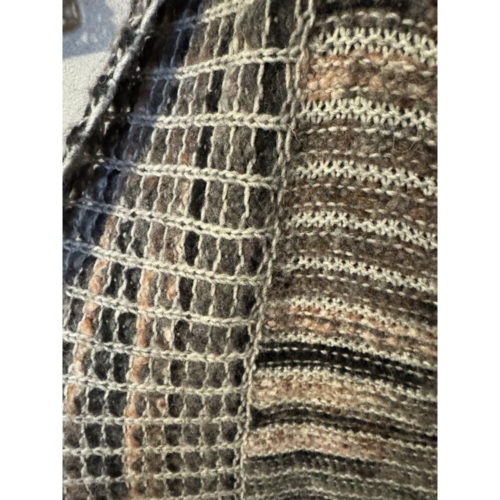 Anthropologie Cardigan Sweater Pink Gray Black M Medium Thick Alpaca Wool $180 - Picture 11 of 16